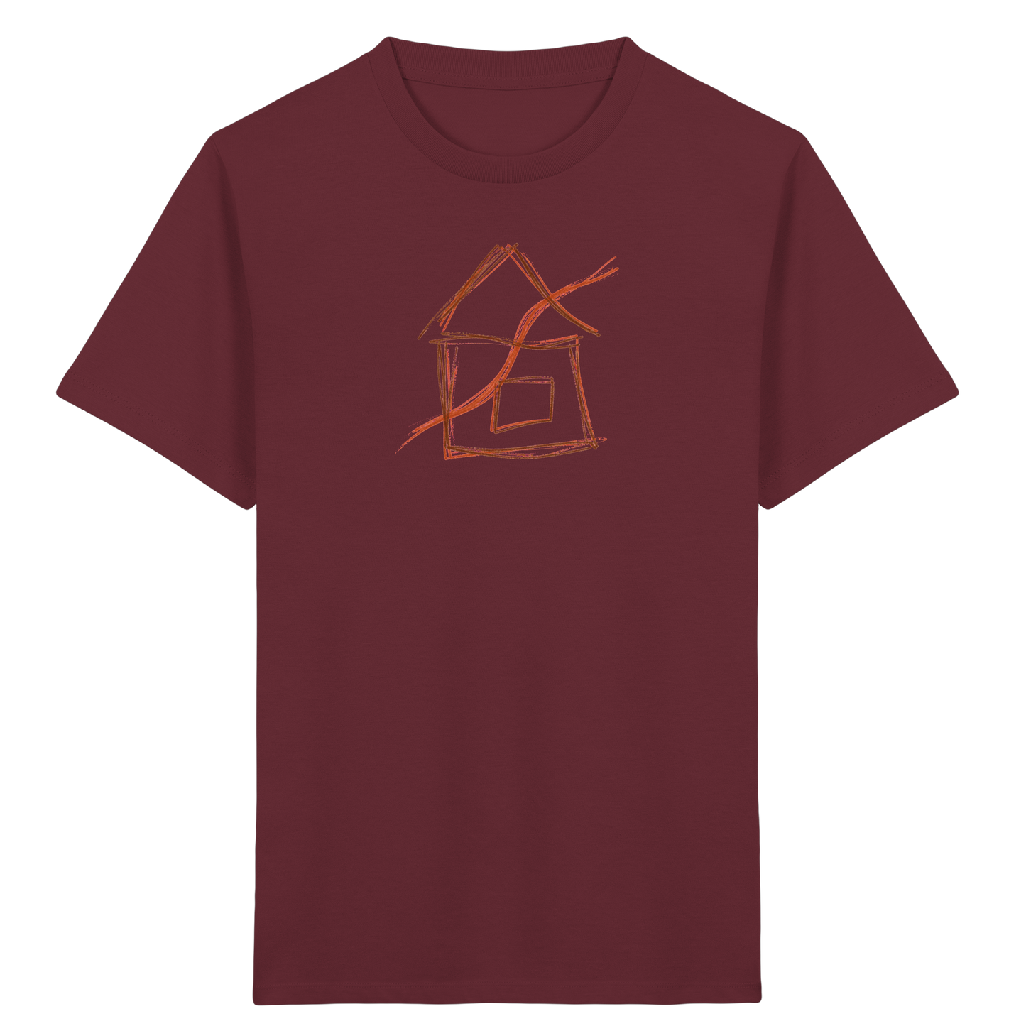 Braunes Eckenhaus Kinder T-Shirt - Kinder Bio T-Shirt Vorderseite