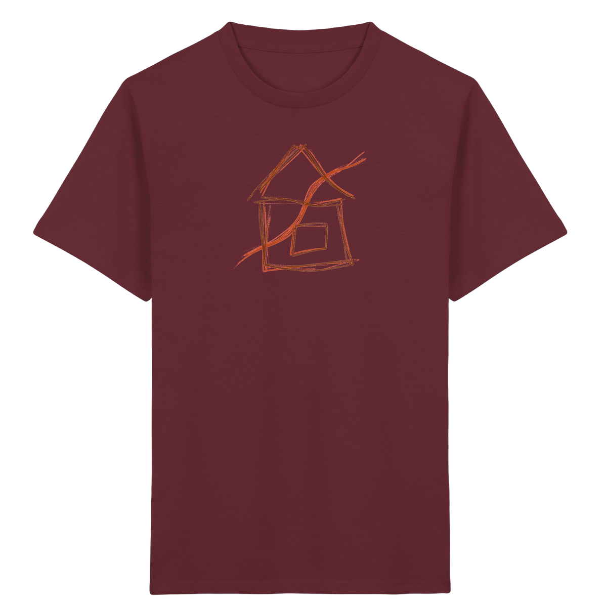 Braunes Eckenhaus Kinder T-Shirt - Kinder Bio T-Shirt Vorderseite