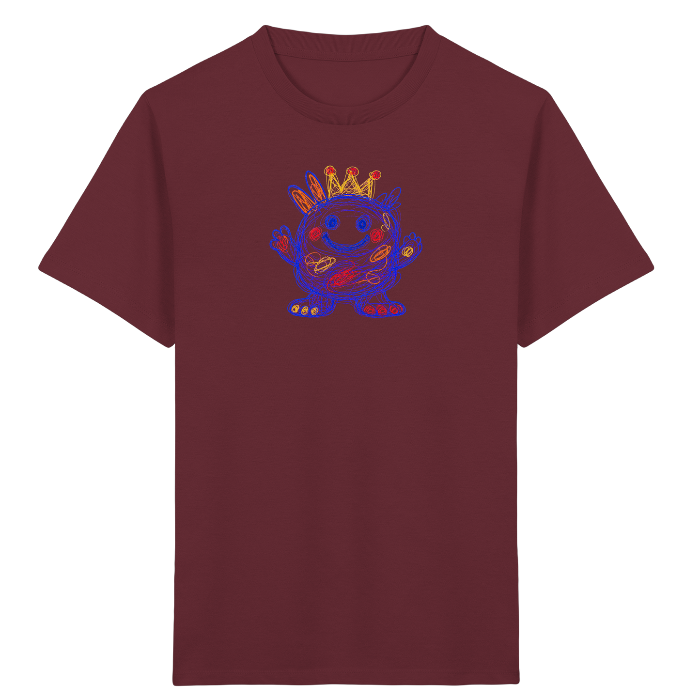 Kringelkrone Kritzelmonster Kinder Shirt - Kinder Bio T-Shirt Vorderseite