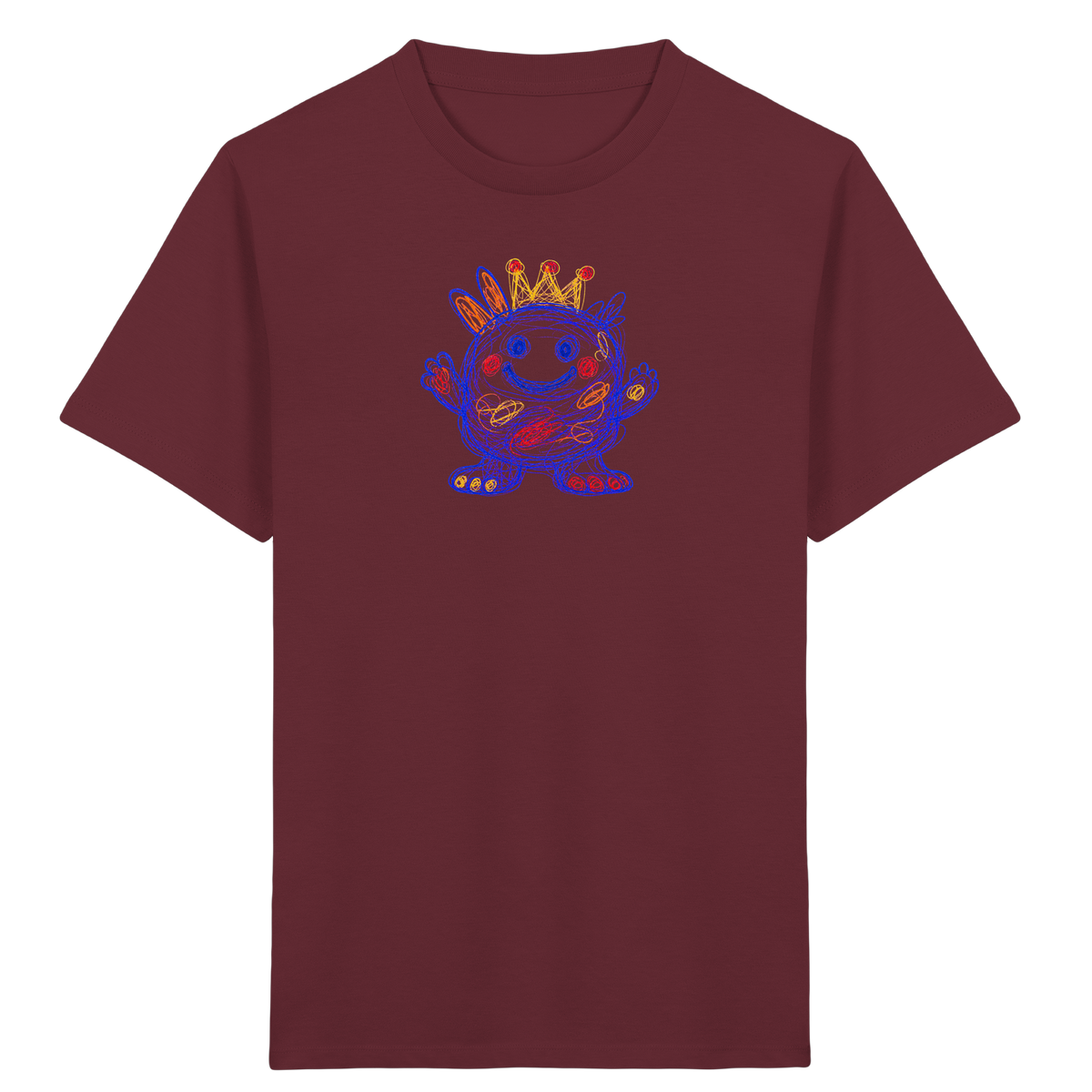 Kringelkrone Kritzelmonster Kinder Shirt - Kinder Bio T-Shirt Vorderseite