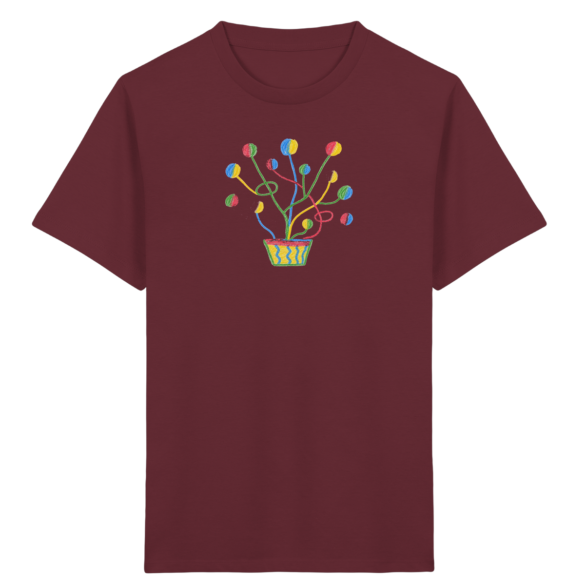 Bunte Fantasie Pflanze - Kinder Bio T-Shirt