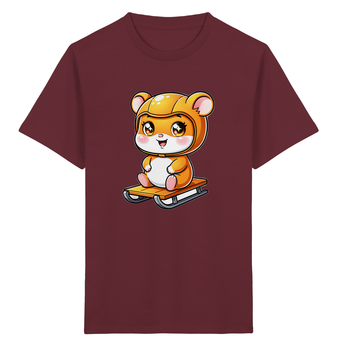 Hamster Schlittenfahrt: Cartoon T-Shirt