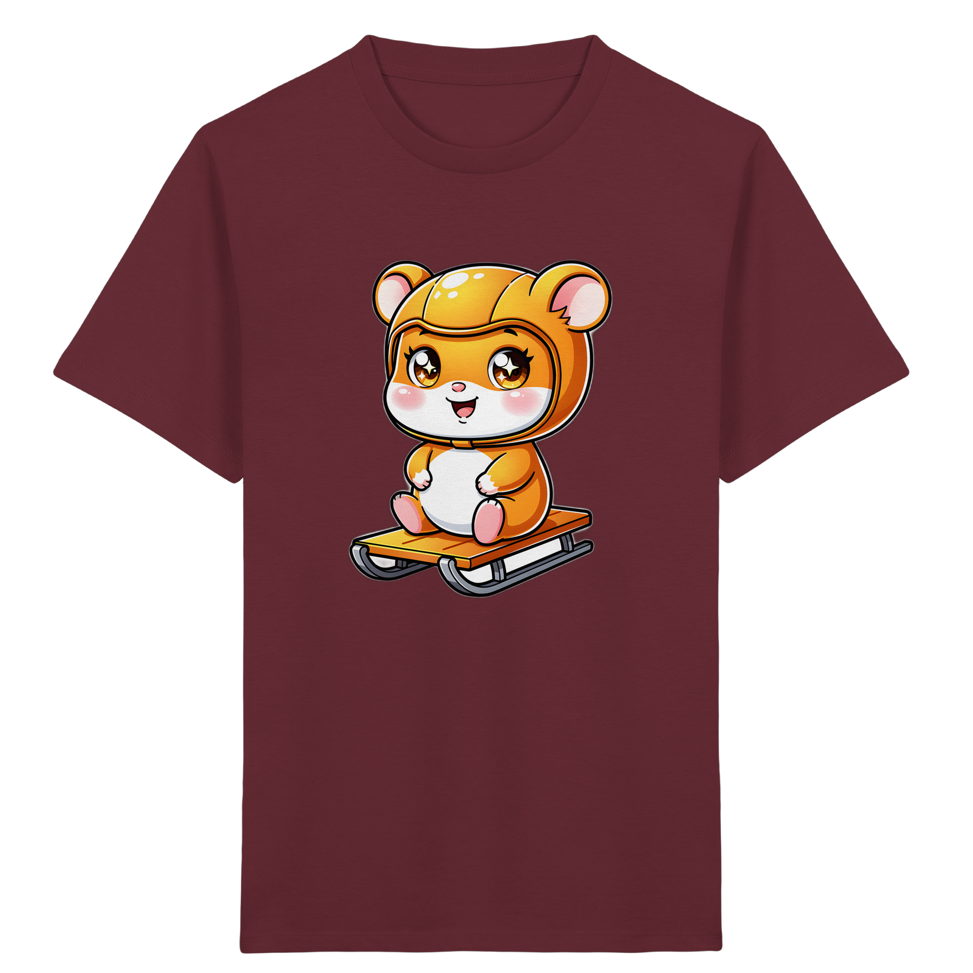 Hamster Schlittenfahrt: Cartoon T-Shirt