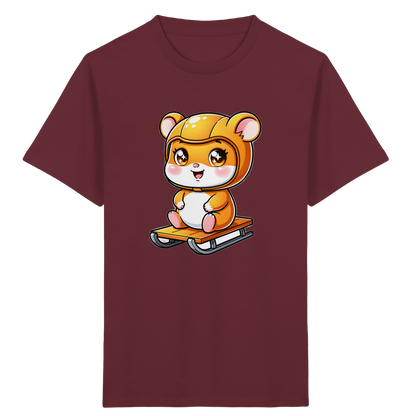 Hamster Schlittenfahrt: Cartoon T-Shirt