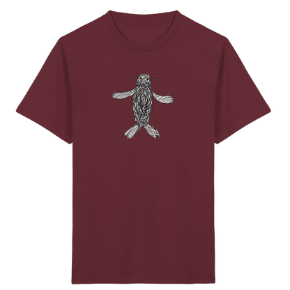 Robbe von oben gezeichnet - Kinder Bio T-Shirt