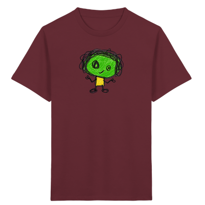 Kritzelkopf mit Zopfkranz - Kinder Bio T-Shirt