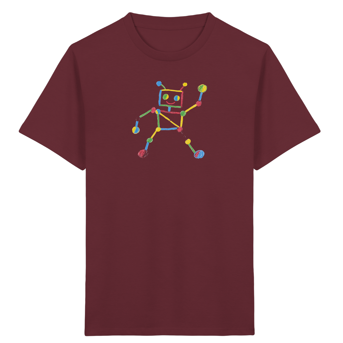 Farbpunkt Roboter Kinder Shirt - Kinder Bio T-Shirt