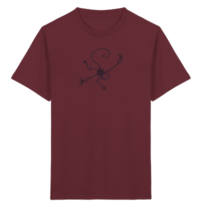 Affe von oben gezeichnet - Kinder Bio T-Shirt