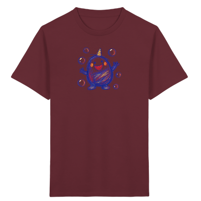 Seifenblasenmumpf mit Horn - Kinder Bio T-Shirt Vorderseite