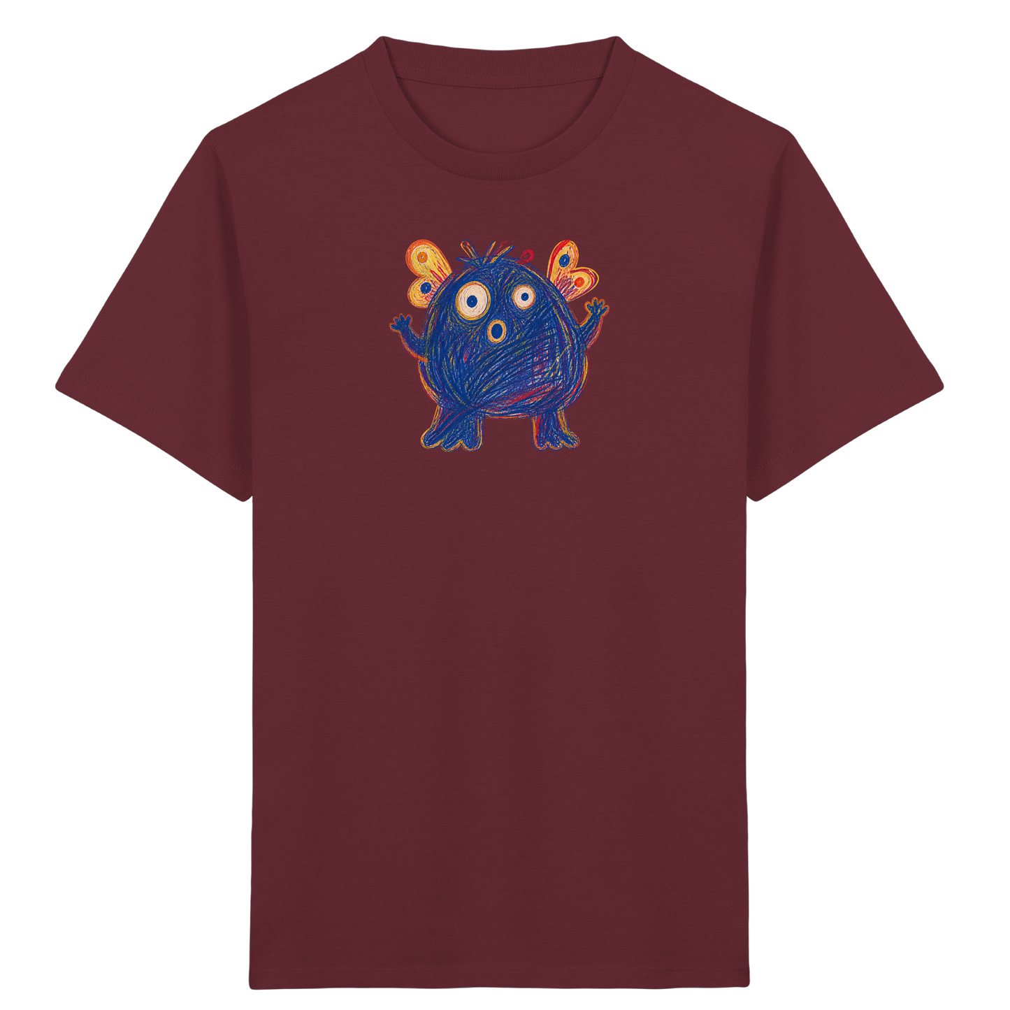 Flatterflauschi mit kleinen Flügeln - Kinder Bio T-Shirt Vorderseite