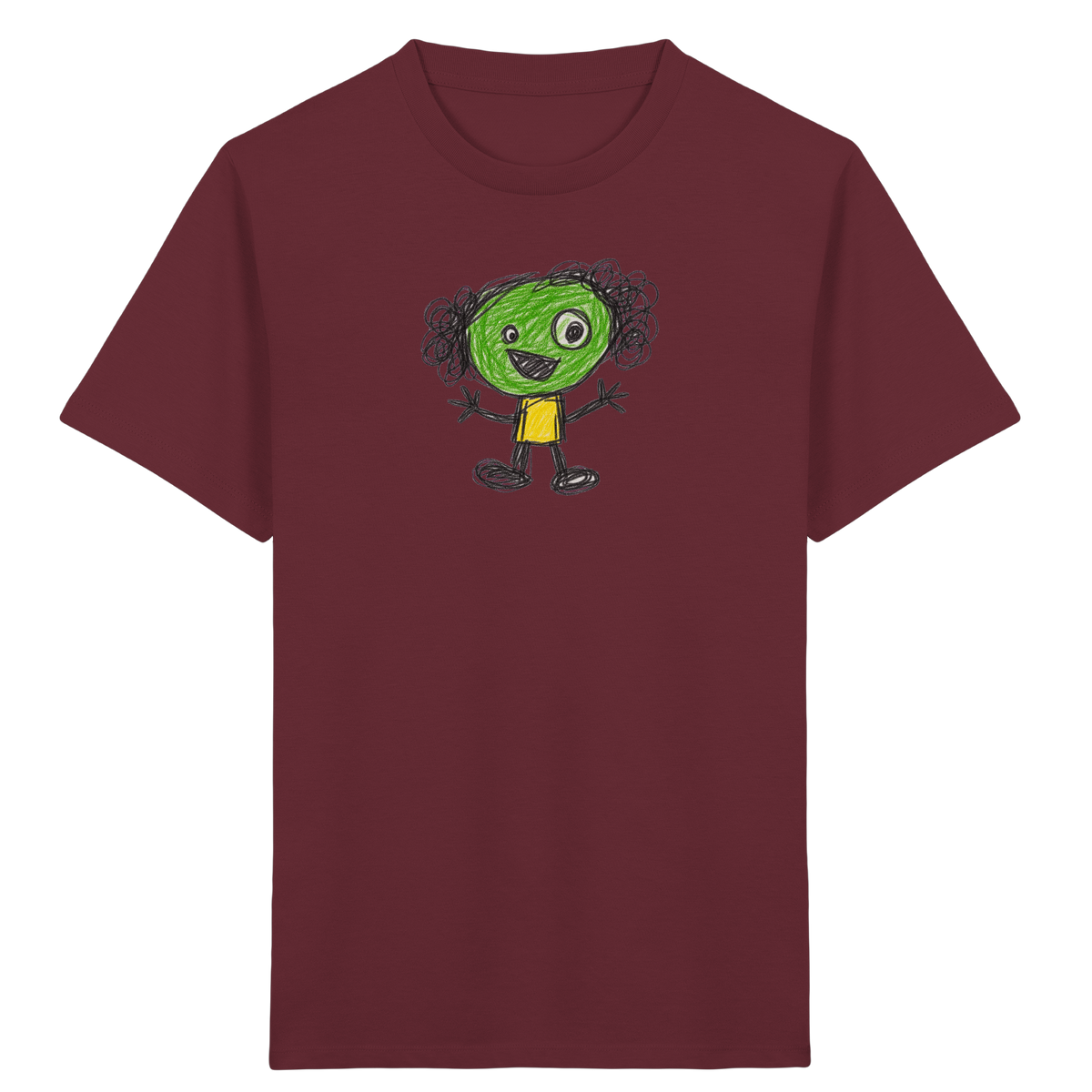 Kritzelkopf mit Ringellocken - Kinder Bio T-Shirt
