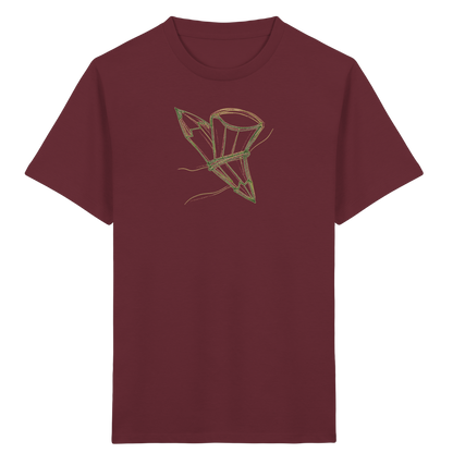 Waldgrüne Bleistift-Schultüte - Kinder Bio T-Shirt Vorderseite