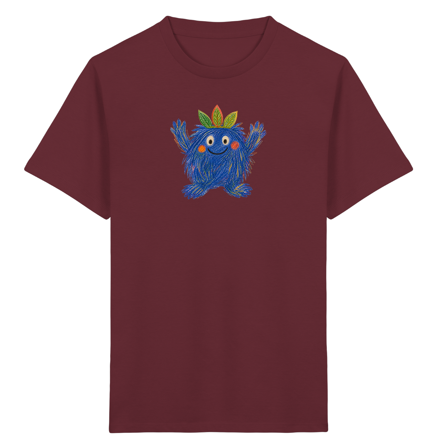 Blätterzottel Kinder Monster Shirt - Kinder Bio T-Shirt Vorderseite