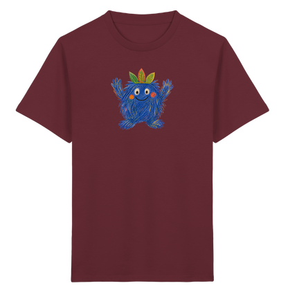 Blätterzottel Kinder Monster Shirt - Kinder Bio T-Shirt Vorderseite