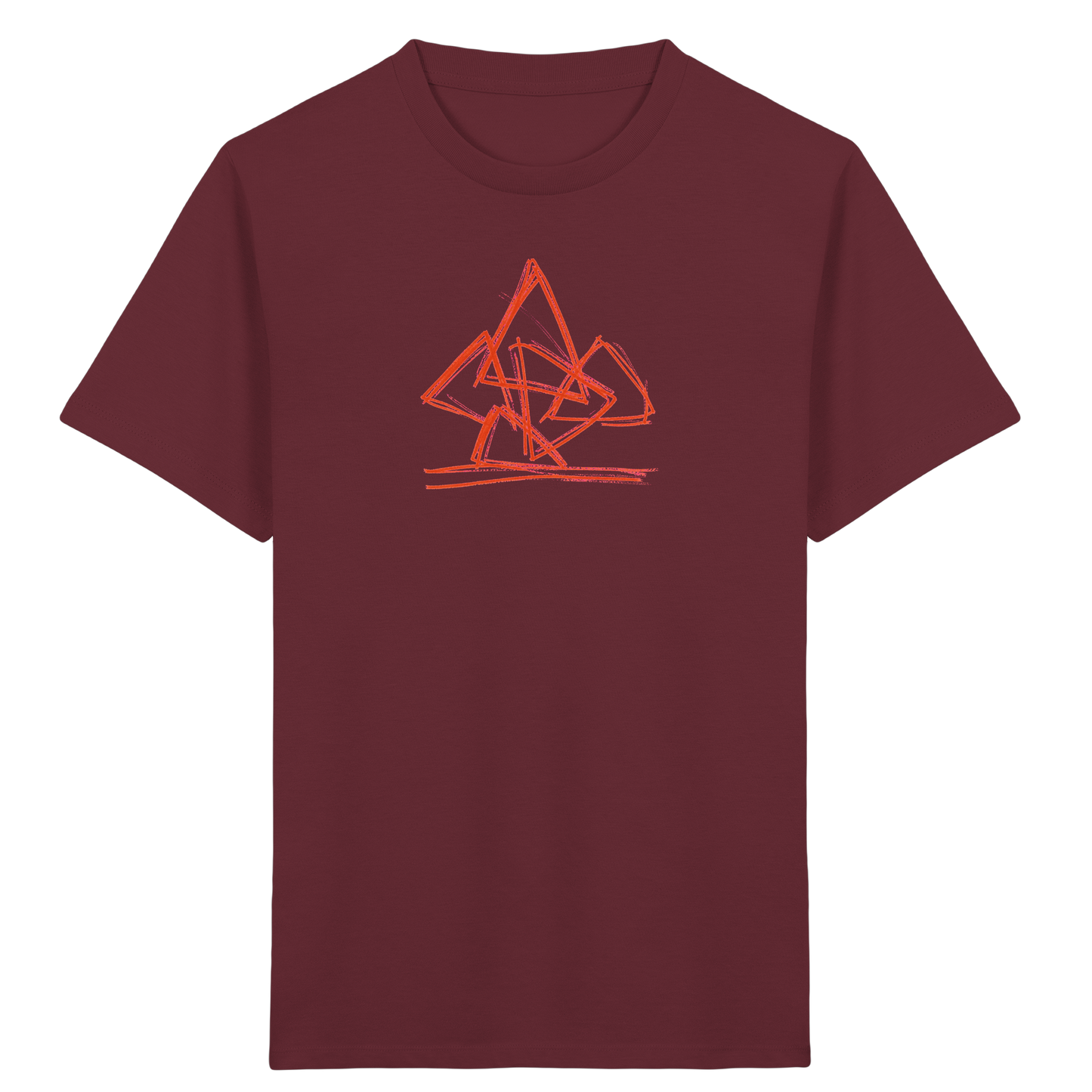 Rostoranger krummer Dreieckshaufen - Kinder Bio T-Shirt Vorderseite