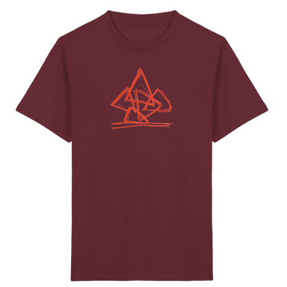 Rostoranger krummer Dreieckshaufen - Kinder Bio T-Shirt Vorderseite