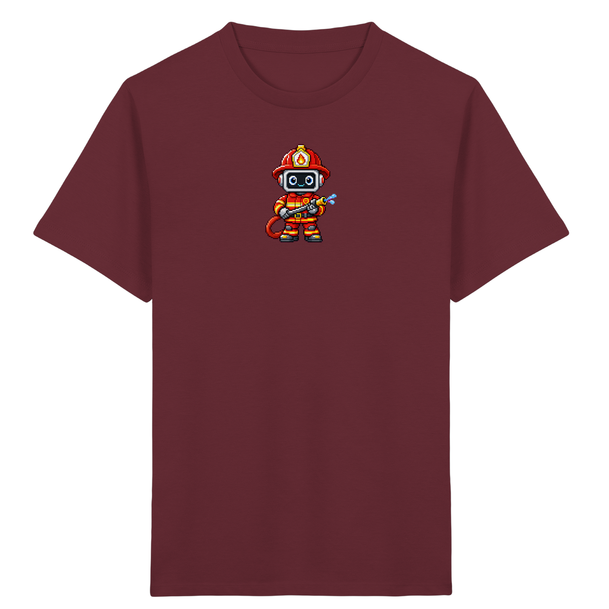 Pixel-Feuerwehrmann: Roboter-Action-T-Shirt - Kinder T-Shirt