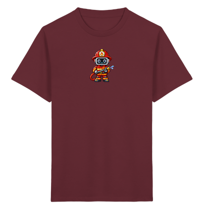 Pixel-Feuerwehrmann: Roboter-Action-T-Shirt - Kinder T-Shirt