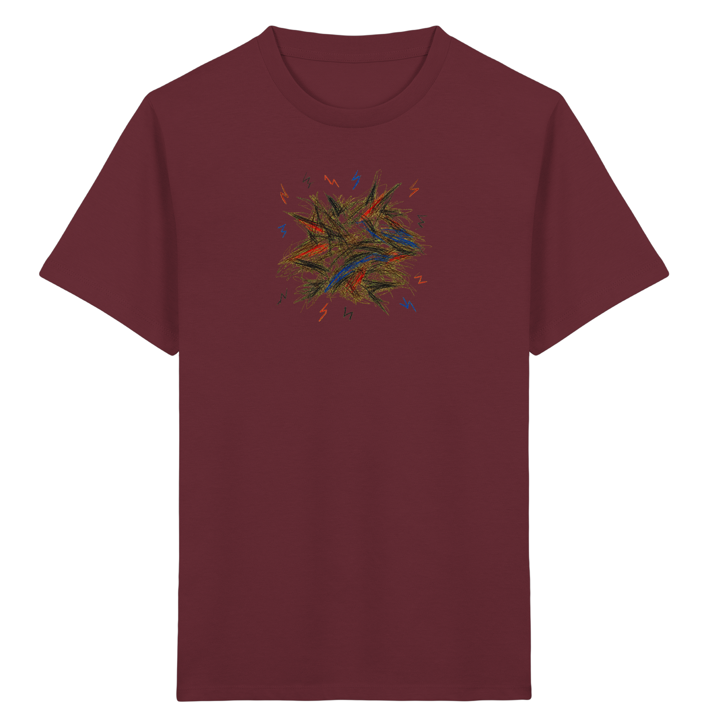 Wildes Energie T-Shirt mit Blitzen - Kinder Bio T-Shirt Vorderseite