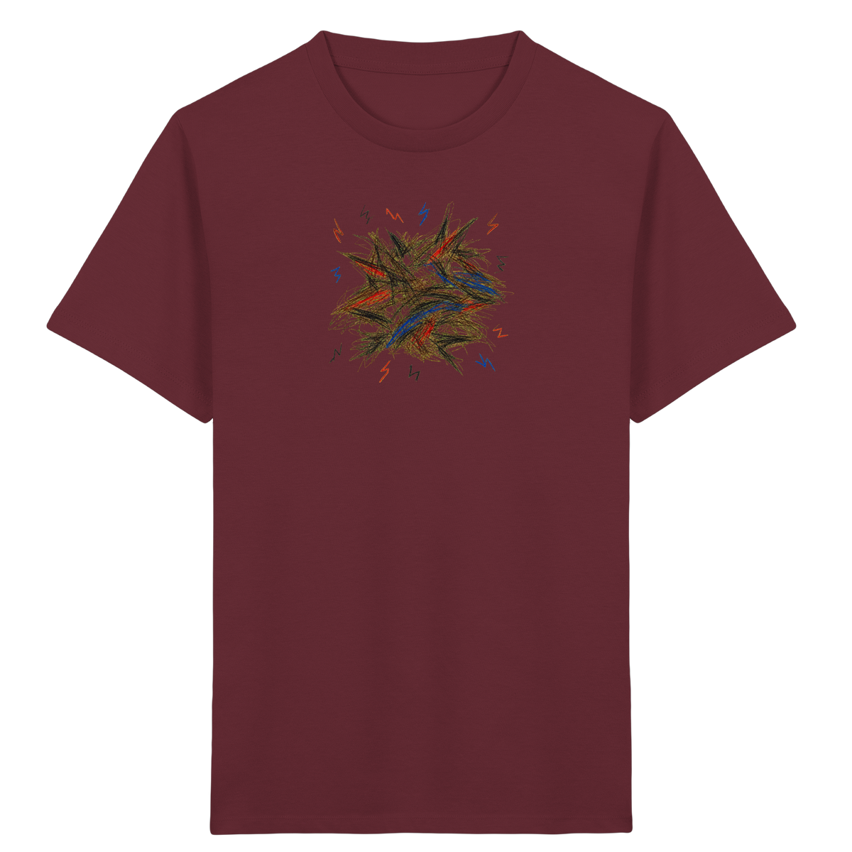 Wildes Energie T-Shirt mit Blitzen - Kinder Bio T-Shirt Vorderseite