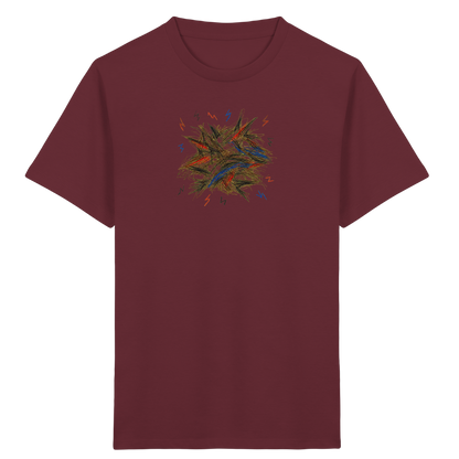 Wildes Energie T-Shirt mit Blitzen - Kinder Bio T-Shirt Vorderseite