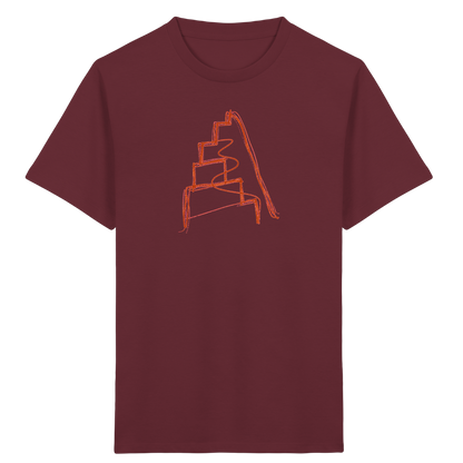 Rostbraune Wackeltreppe für Kinder - Kinder Bio T-Shirt Vorderseite
