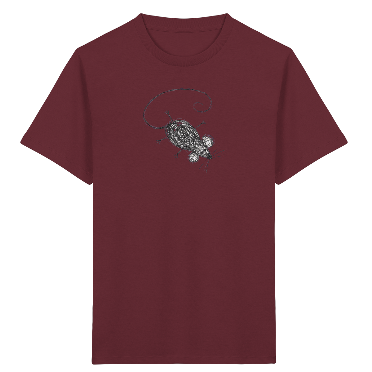 Maus von oben Kinderzeichnung - Kinder Bio T-Shirt