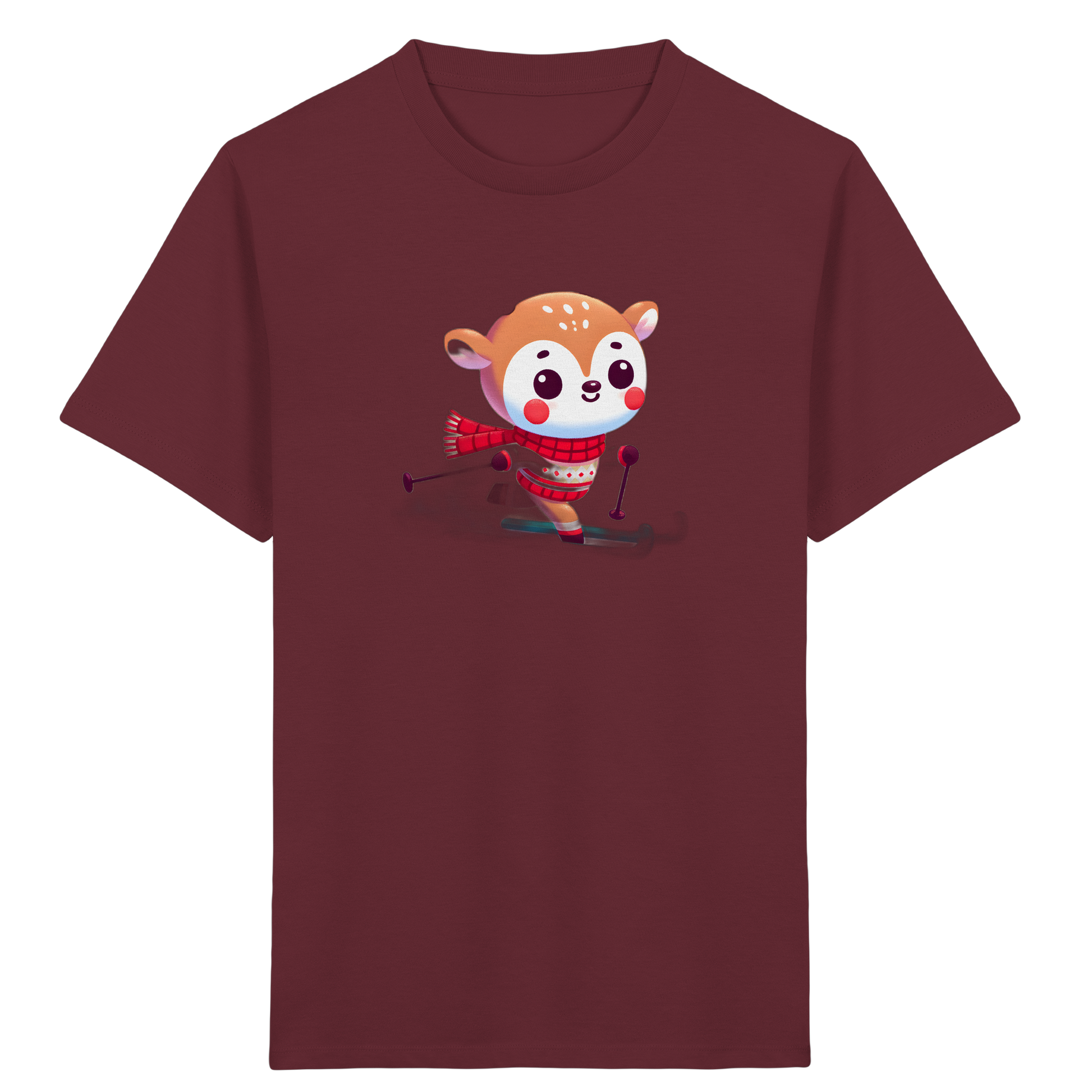 Niedliches Rehkitz auf Skiern T-Shirt