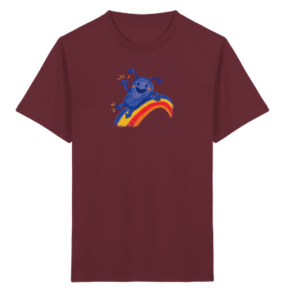 Regenbogenracker Kritzelmonster Kinder Shirt - Kinder Bio T-Shirt Vorderseite