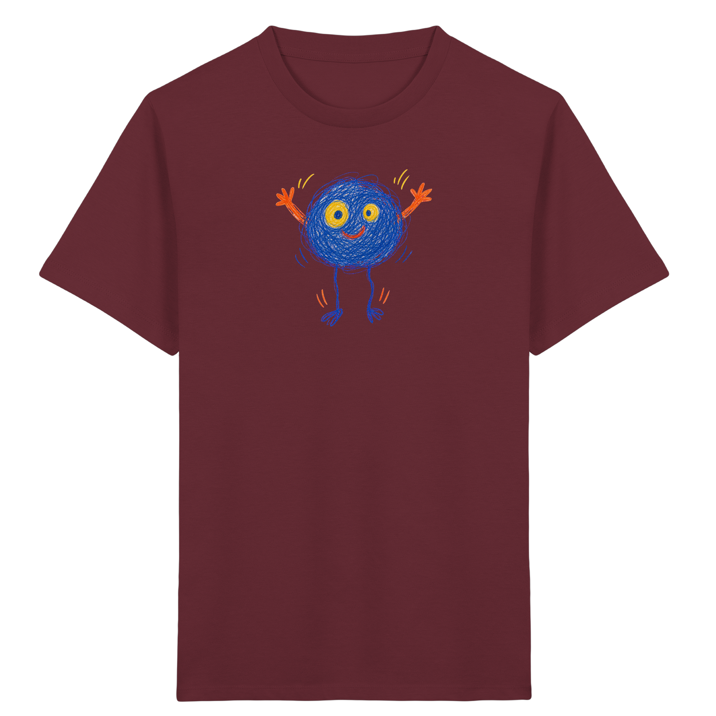 Hüpfkugel Kritzelmonster Kinder T-Shirt - Kinder Bio T-Shirt Vorderseite