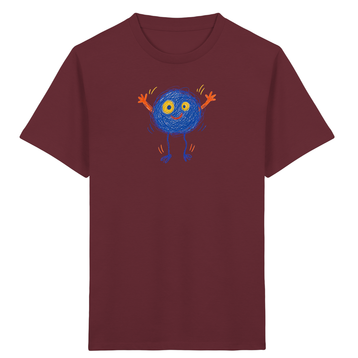 Hüpfkugel Kritzelmonster Kinder T-Shirt - Kinder Bio T-Shirt Vorderseite