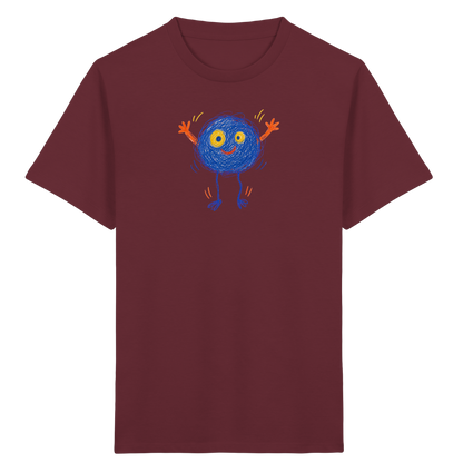 Hüpfkugel Kritzelmonster Kinder T-Shirt - Kinder Bio T-Shirt Vorderseite
