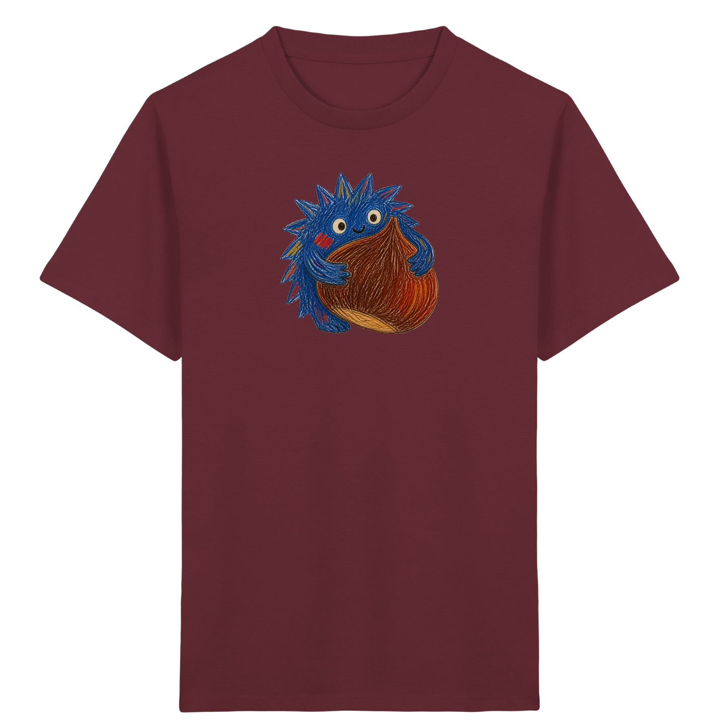 Kastanienknirps umarmt Kastanie - Kinder Bio T-Shirt Vorderseite