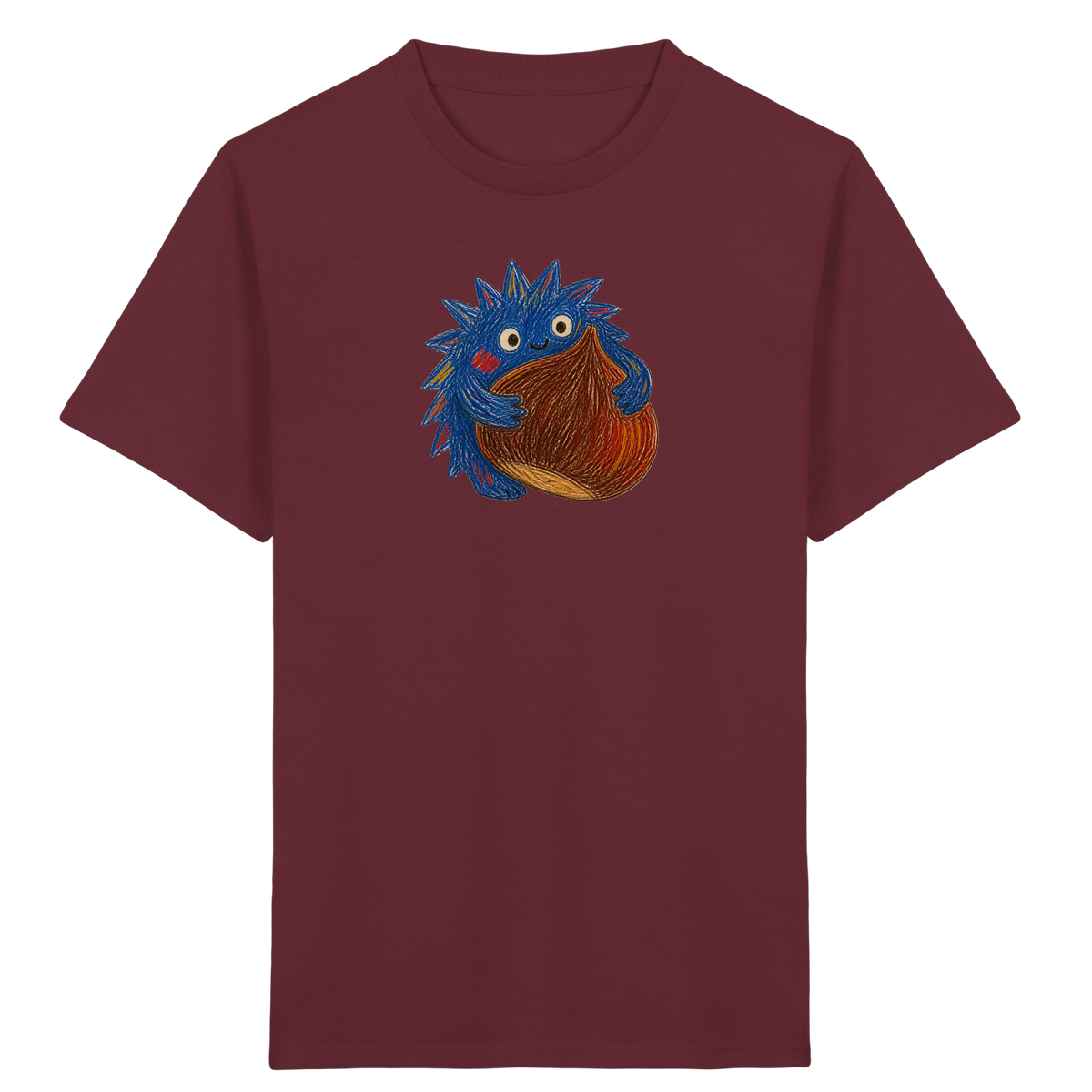 Kastanienknirps umarmt Kastanie - Kinder Bio T-Shirt Vorderseite