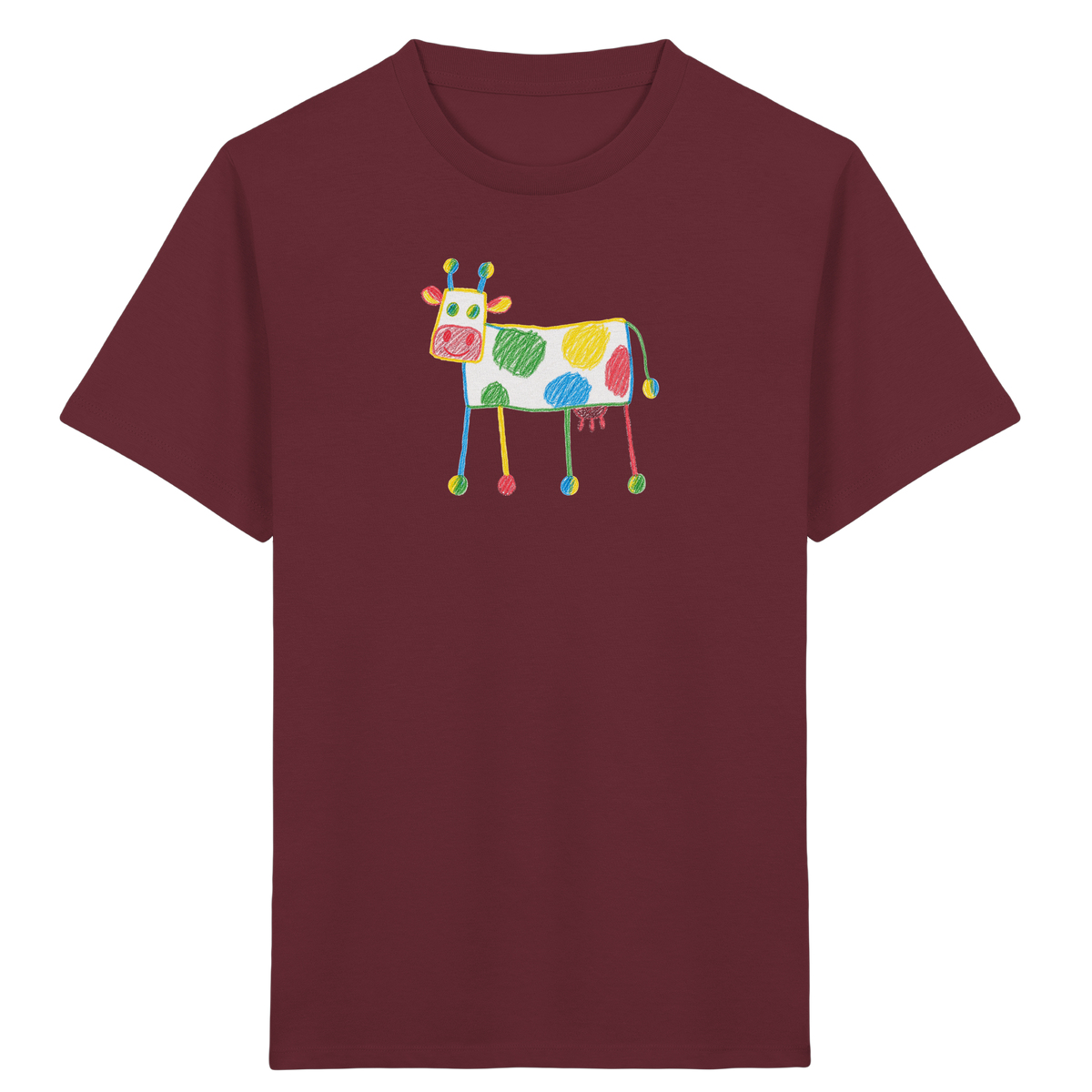 Bunte Farbpunkt Kuh - Kinder Bio T-Shirt