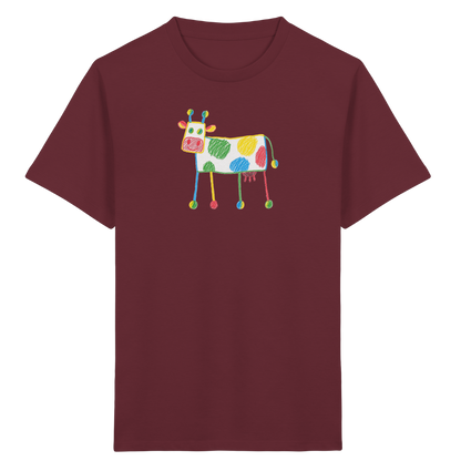 Bunte Farbpunkt Kuh - Kinder Bio T-Shirt