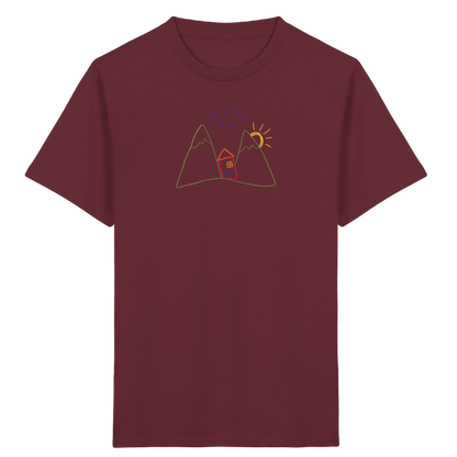 Fröhliches Bergpanorama Kinder T-Shirt - Kinder Bio T-Shirt Vorderseite