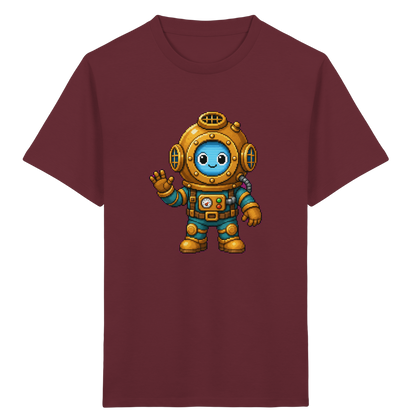 Pixel-Taucher: Goldener Helm Kinder T-Shirt - Kinder Bio T-Shirt