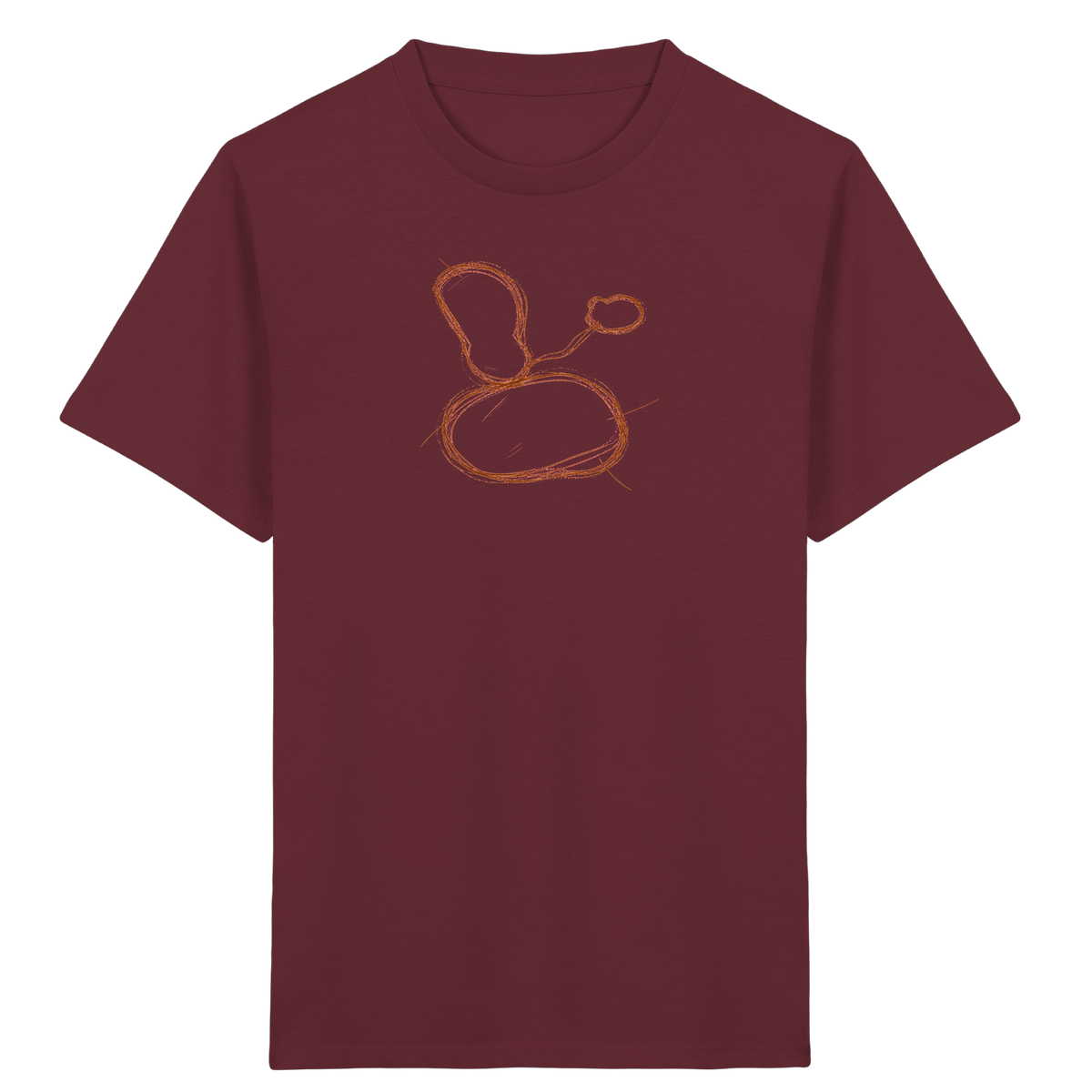 Kastanienbraune Formenfamilie Shirt - Kinder Bio T-Shirt Vorderseite