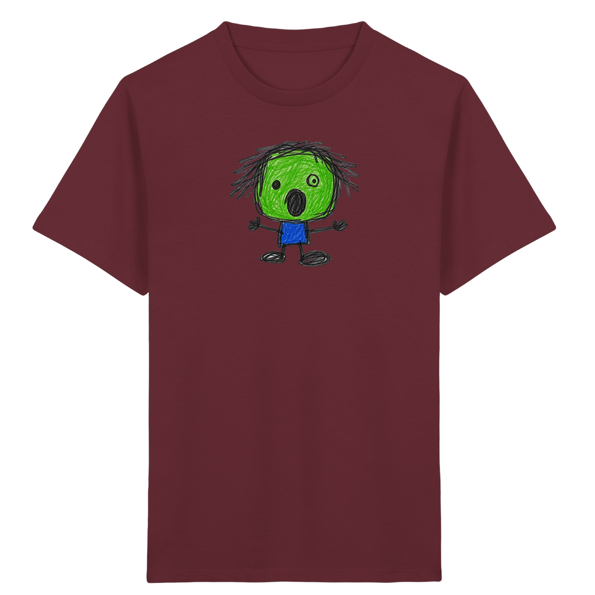 Kritzelkopf beim Staunen - Kinder Bio T-Shirt