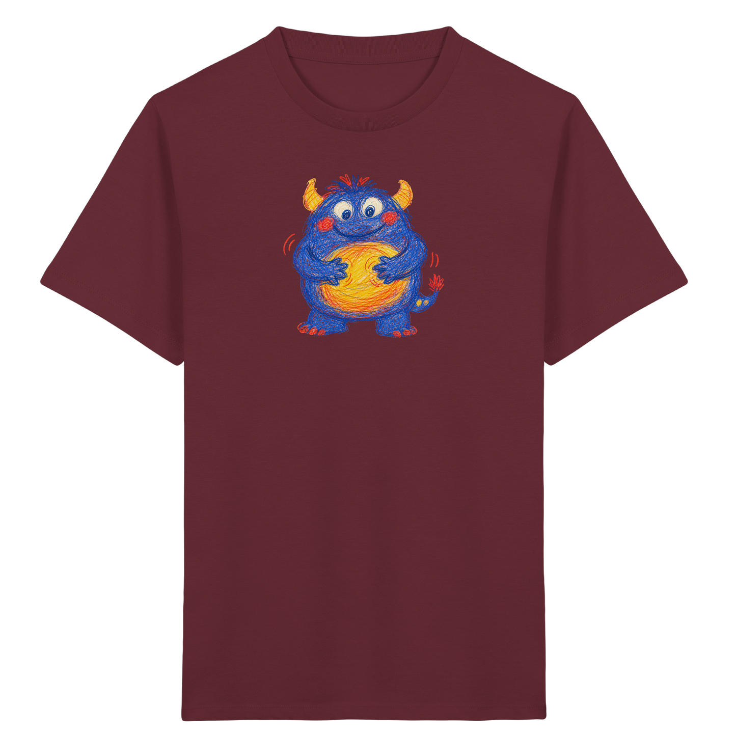 Bauchklopfer Monster Kinder Shirt - Kinder Bio T-Shirt Vorderseite