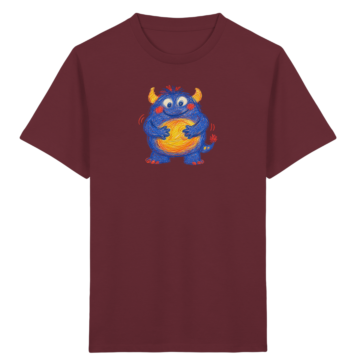 Bauchklopfer Monster Kinder Shirt - Kinder Bio T-Shirt Vorderseite