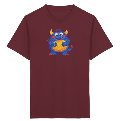 Bauchklopfer Monster Kinder Shirt - Kinder Bio T-Shirt Vorderseite