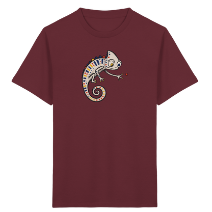 Verspieltes Chamäleon Kinder T-Shirt bunt - Kinder Bio T-Shirt Vorderseite