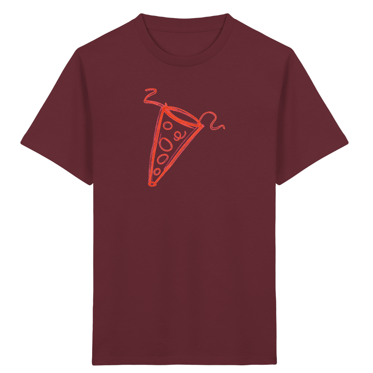 Orange Kringel Schultüte Shirt - Kinder Bio T-Shirt Vorderseite