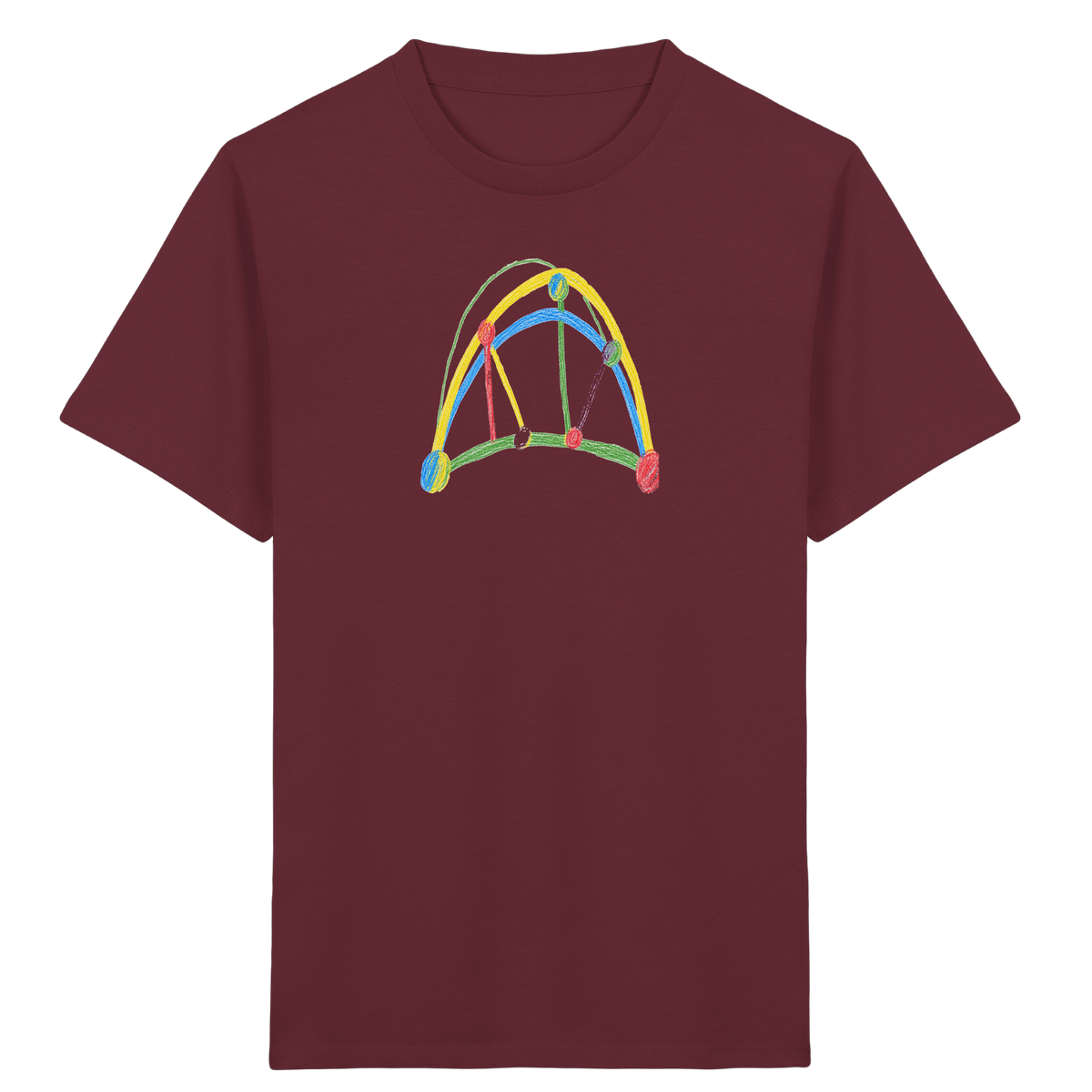 Bunte Brücke aus Farbpunkten - Kinder Bio T-Shirt