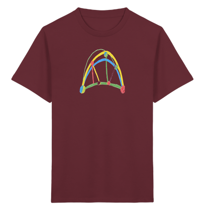 Bunte Brücke aus Farbpunkten - Kinder Bio T-Shirt