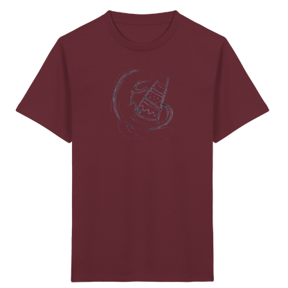 Otter mit grauer Schultüte - Kinder Bio T-Shirt Vorderseite