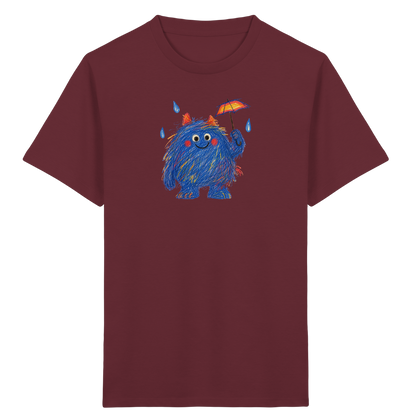 Regenschirmzottel im Regen - Kinder Bio T-Shirt Vorderseite