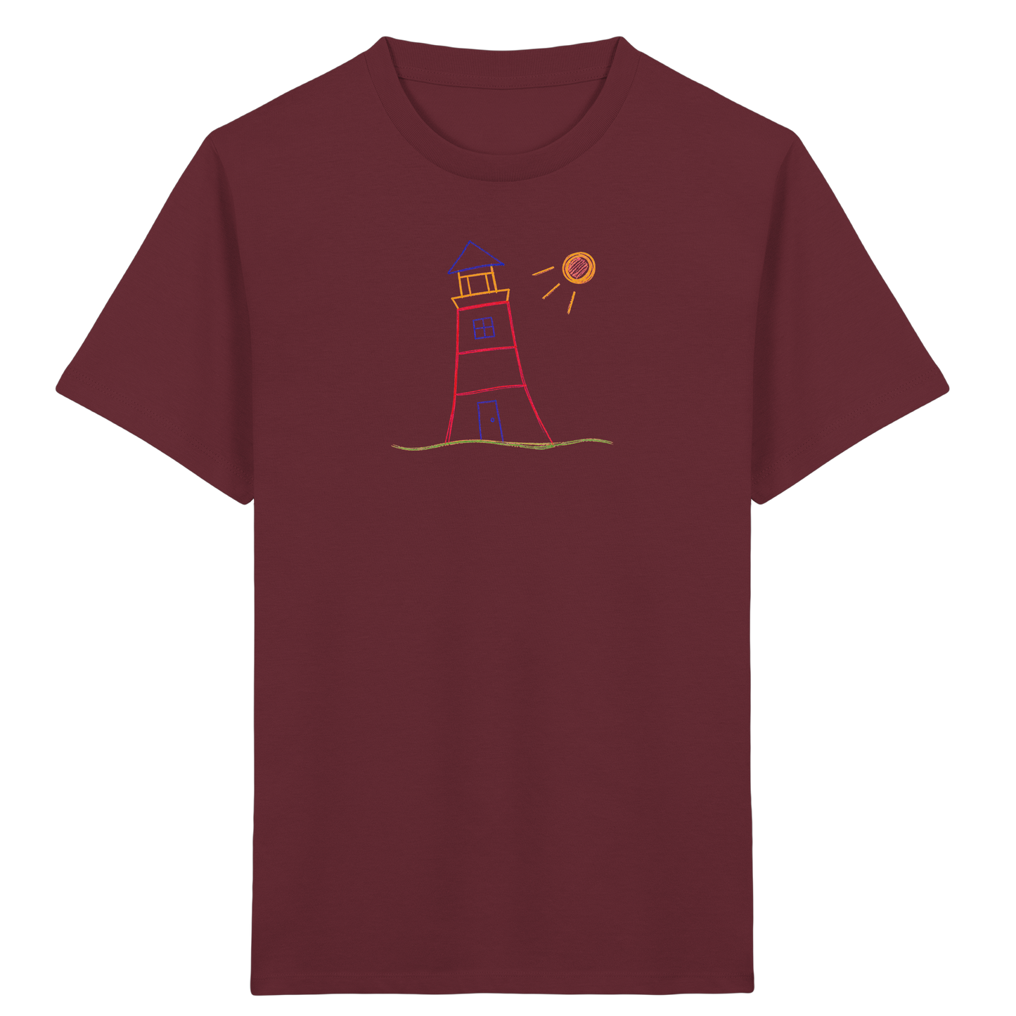 Maritimes Leuchtturm T-Shirt für Kinder - Kinder Bio T-Shirt Vorderseite